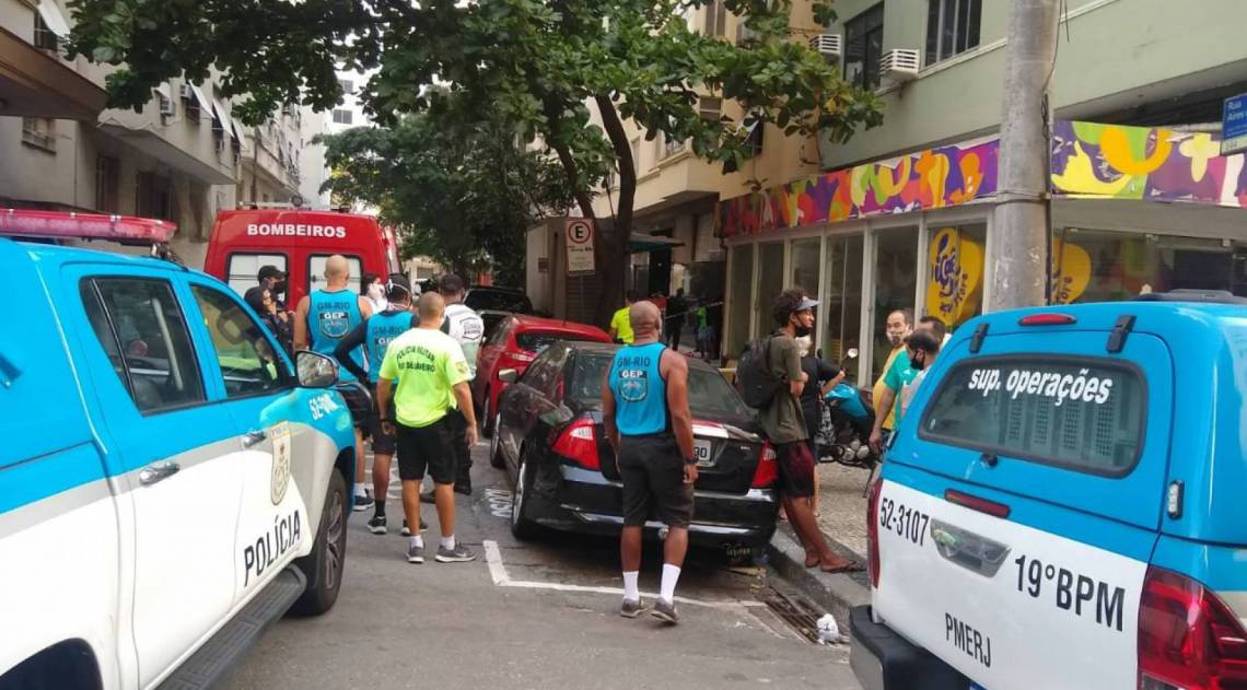 Caso aconteceu na Rua Aires Saldanha, próximo à esquina da Rua Djalma Ulrich, em Copacabana, na Zona Sul do Rio - Reprodução