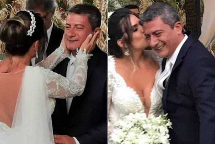 Tom Veiga e Cybelle se casaram em janeiro deste ano, no Rio. Enlace terminou após oito meses - Reprodução Internet