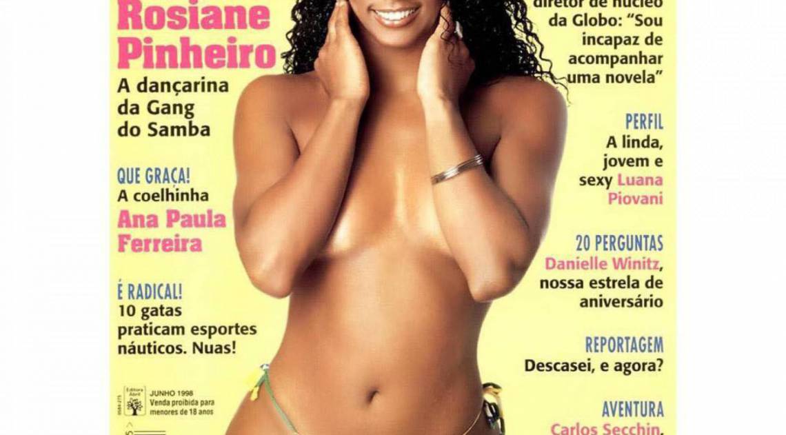 Rosiane Pinheiro na capa da 'Playboy' em 1998