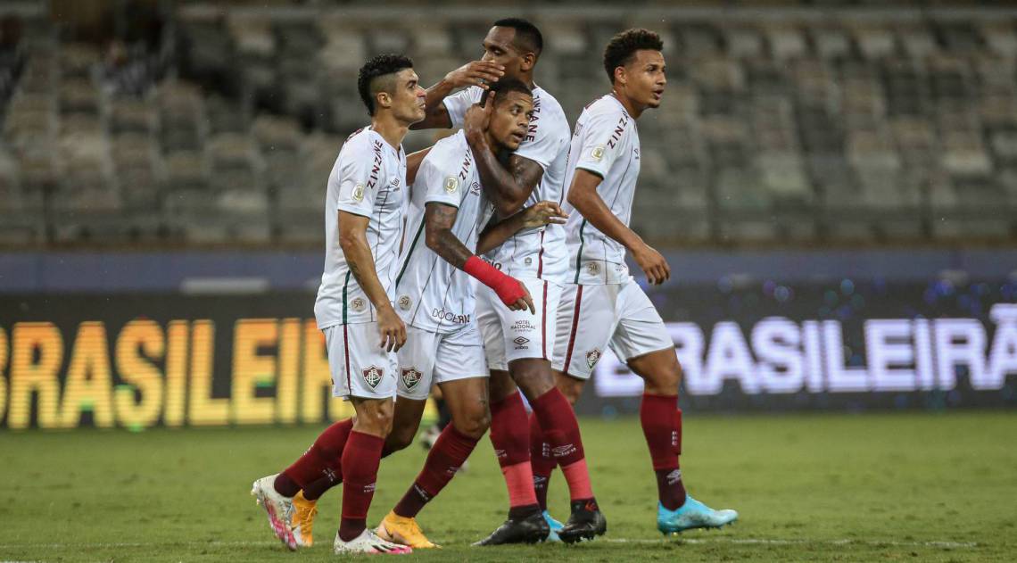 Belo Horizonte - 14/10/2020 - Estádio do Mineirão..Fluminense enfrenta o Atlético-MG esta noite no Mineirão pela 16ª rodada do Campeonato Brasileiro 2020..FOTOS: LUCAS MERÇON / FLUMINENSE F.C.....IMPORTANTE: Imagem destinada a uso institucional e divulgação, seu .uso comercial está vetado incondicionalmente por seu autor e o .Fluminense Football Club.É obrigatório mencionar o nome do autor ou .usar a imagem....IMPORTANT: Image intended for institutional use and distribution. .Commercial use is prohibited unconditionally by its author and .Fluminense Football Club. It is mandatory to mention the name of the .author or use the image....IMPORTANTE: Imágen para uso solamente institucional y distribuición. El .uso comercial es prohibido por su autor y por el Fluminense Football .Club. És mandatório mencionar el nombre del autor ao usar el imágen.