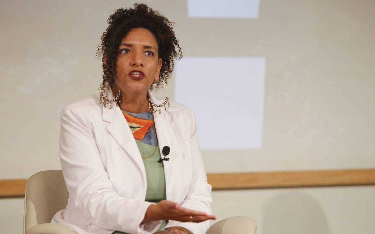 Renata Souza durante Live para o Jornal O Dia - Luciano Belford/Ag&ecirc;ncia O Dia