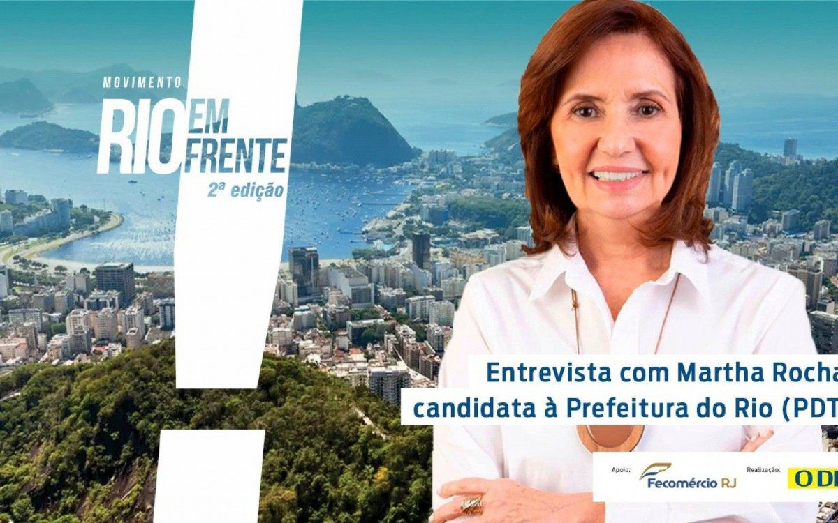 Candidata à Prefeitura do Rio pelo PDT, Martha Rocha, é a convidada da live do DIA - Reprodução