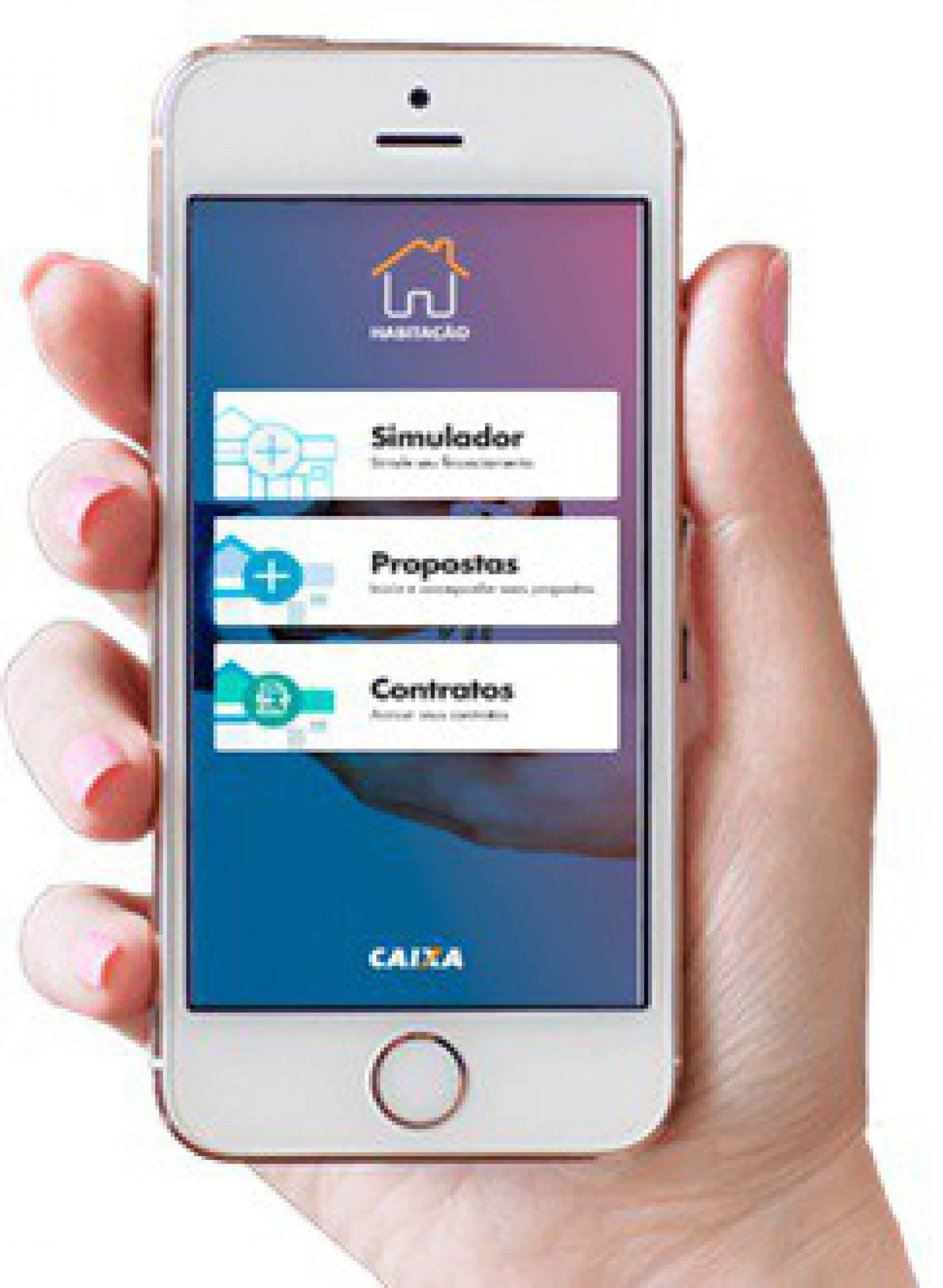 O aplicativo Habitação CAIXA está disponível para os sistemas operacionais Android e IOS. Agora, o usuário pode verificar se a sua proposta de financiamento imobiliário foi recebida, a ocorrência de pendências documentais e o resultado de sua avaliação de crédito - Divulgação
