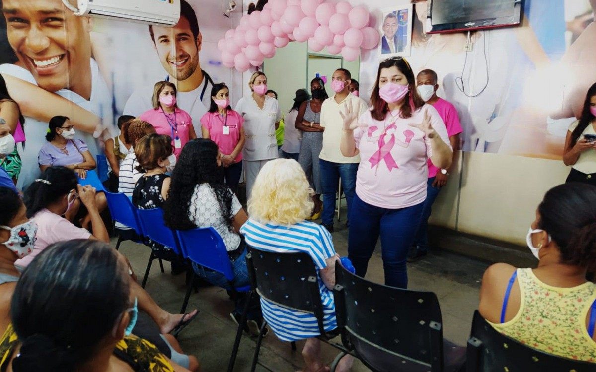 Secret&aacute;ria Municipal de Sa&uacute;de de Meriti promove palestra sobre o c&acirc;ncer de mama - Divulga&ccedil;&atilde;o/ PMSJM
