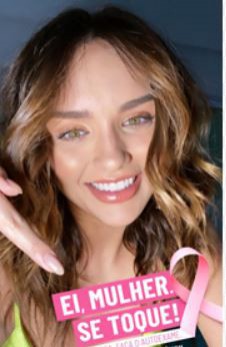 Rafa Kalimann partipa de campanha do Outubro Rosa - Divulgação