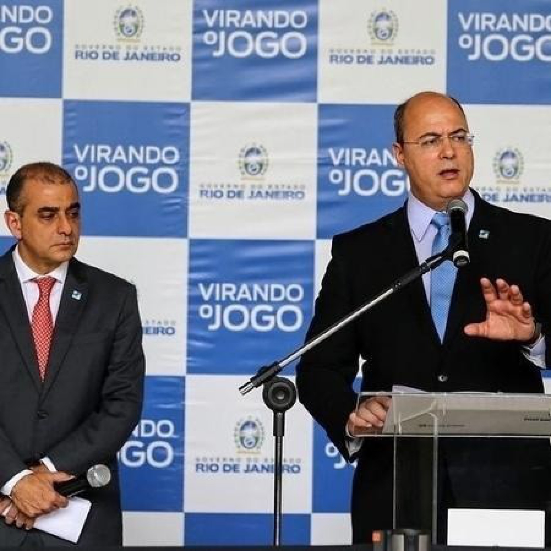 Edmar Santos alongside Wilson Witzel - Carlos Magno/ Disclosure/ Government of Rio