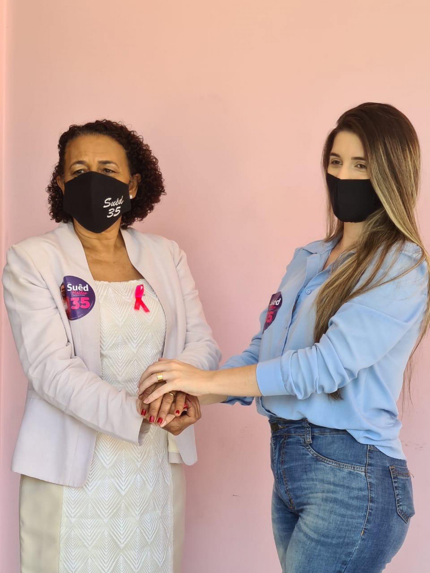 Jessica Natalino, candidata à vice-prefeita do Rio pelo PMB, ao lado de Suêd Haidar - DIVULGAÇÃO