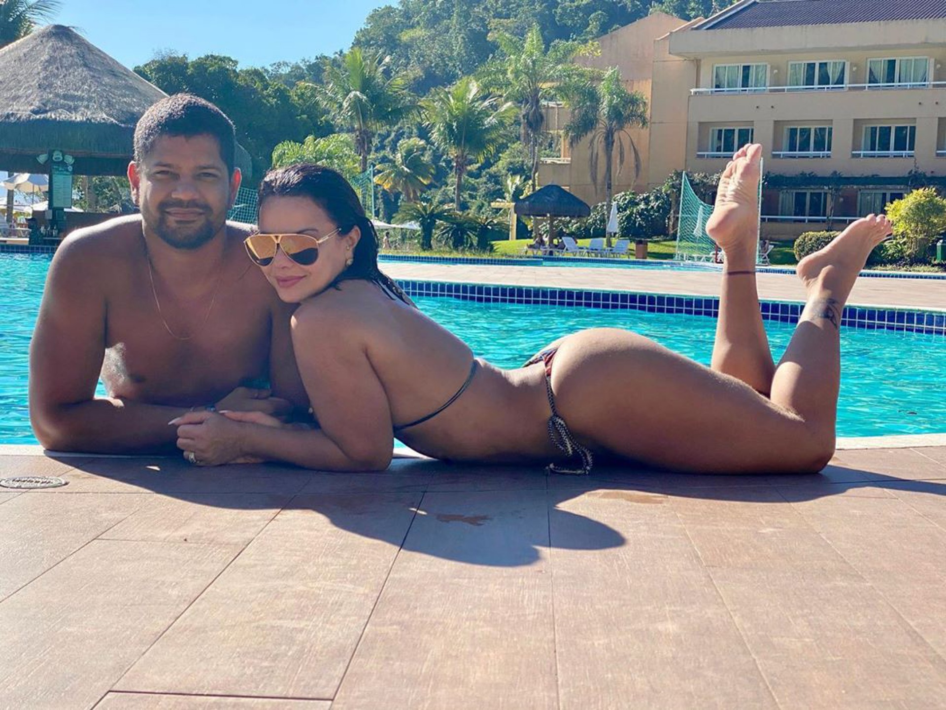 Viviane Araújo e Guilherme  - Reprodução