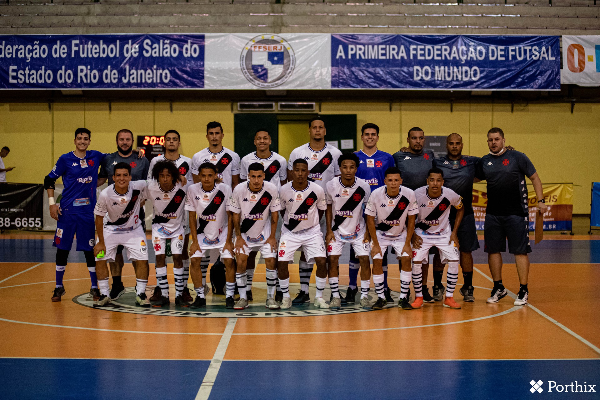 Time sub20 do Futsal Masculino do Vasco @futsalvasco - Thiago Mendes/Rio Universit&aacute;rio