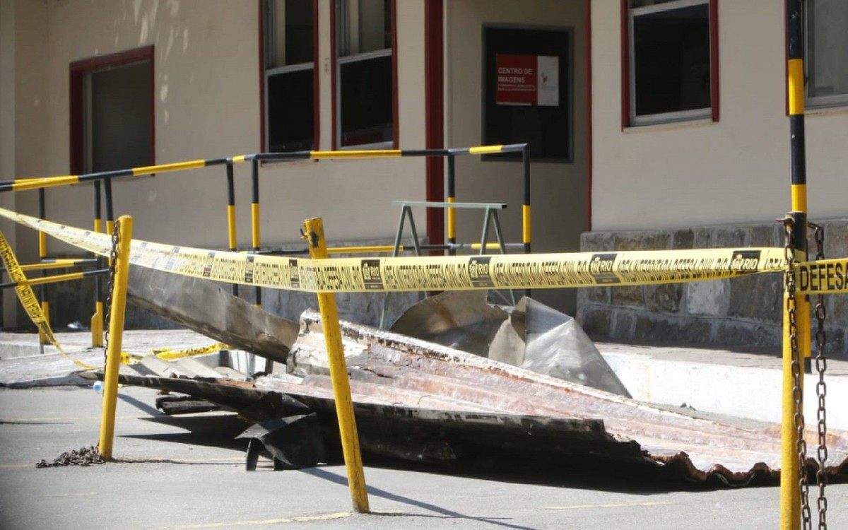 Hospital Federal de Bonsucesso um dia ap&oacute;s inc&ecirc;ndio