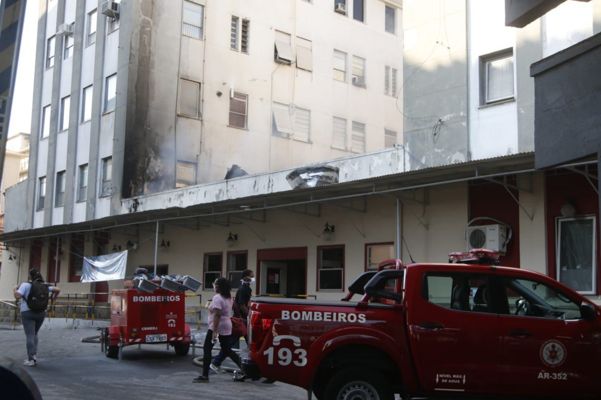 Hospital Federal de Bonsucesso um dia após incêndio  - Reginaldo Pimenta / Agência O Dia 