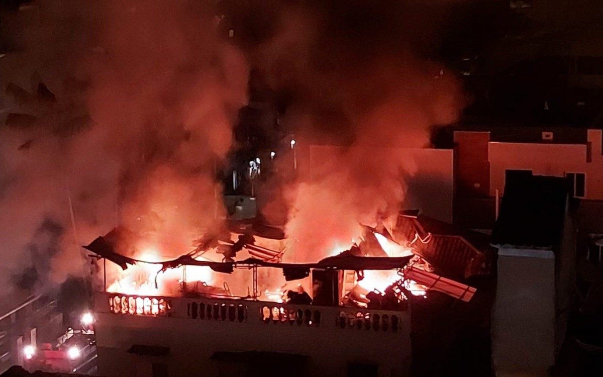 Incêndio em casa de vila na Tijuca - Reprodução / Facebook 