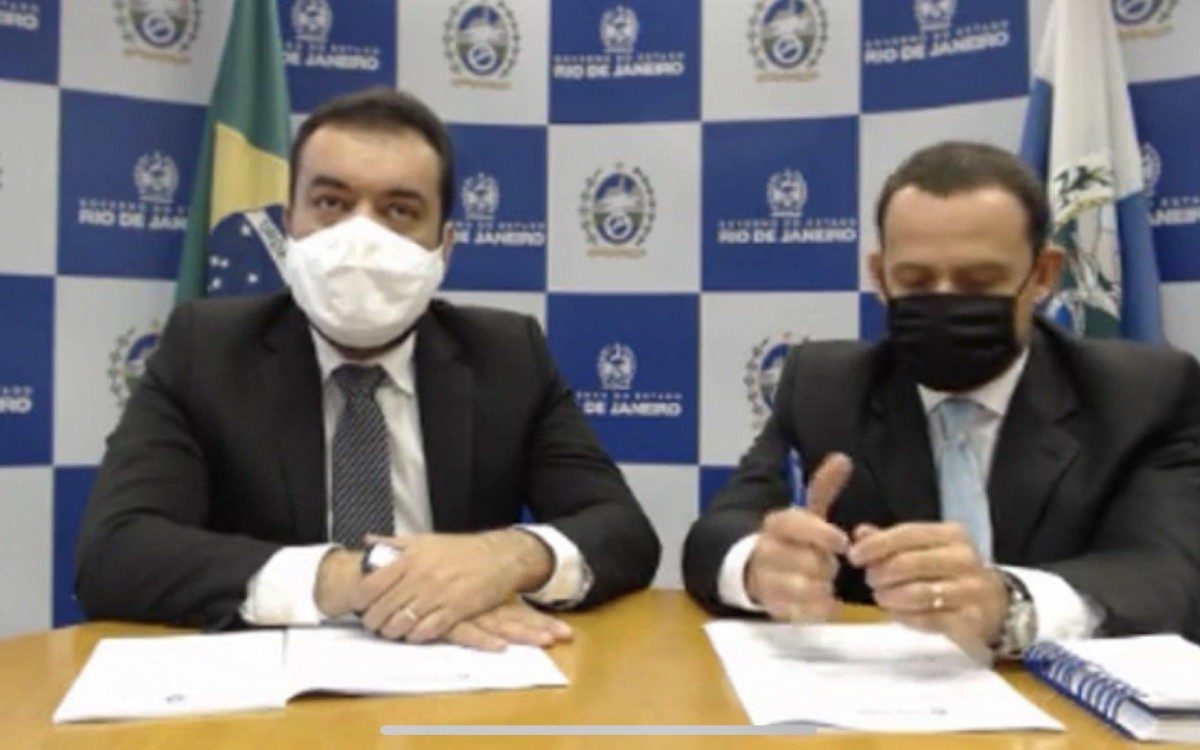 Cláudio Castro e o secretário Alan Turnowski fizeram o anúncio nesta quarta-feira