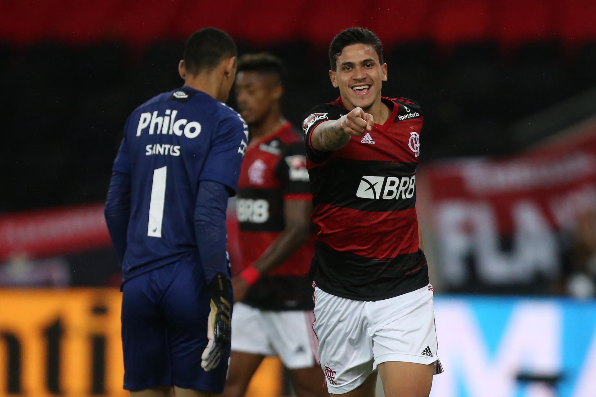 Flamengo x AthleticoPR jogo de volta pelas oitavas de final da Copa do Brasil no estádio do Maracanã. O atacante Pedro comemora o segundo gol dele no jogo. - Daniel Castelo Branco