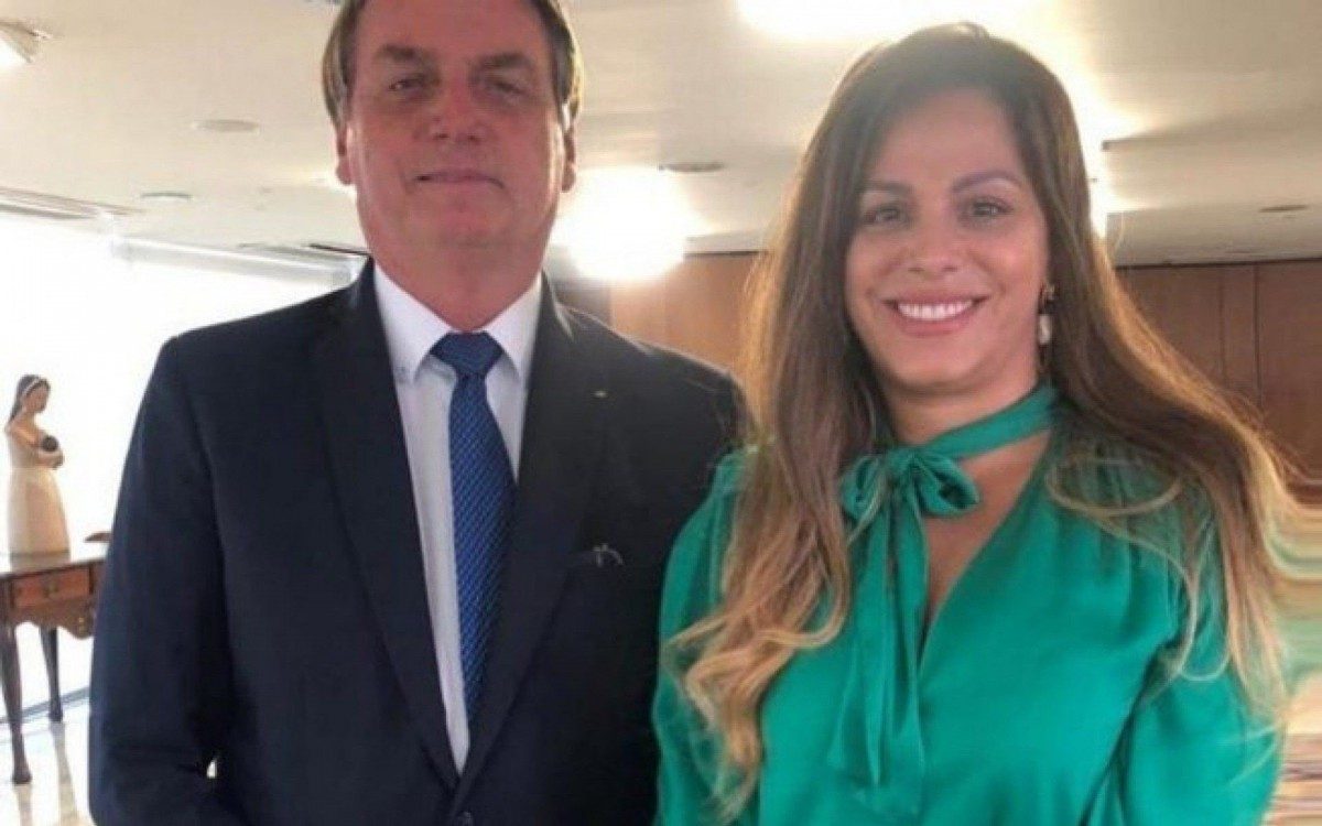 Presidente Jair Bolsonaro e a dentista Edianne Abreu - Reprodução Internet