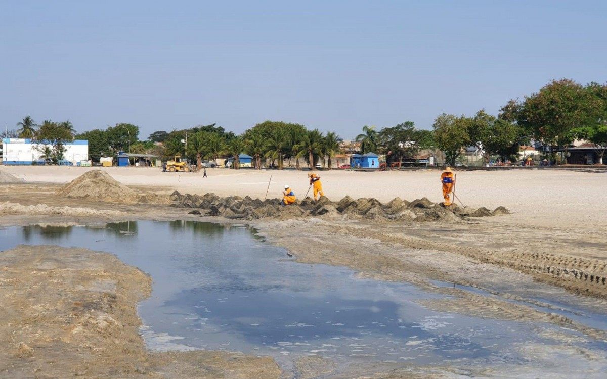 Piscinão de Ramos volta a ter manutenção