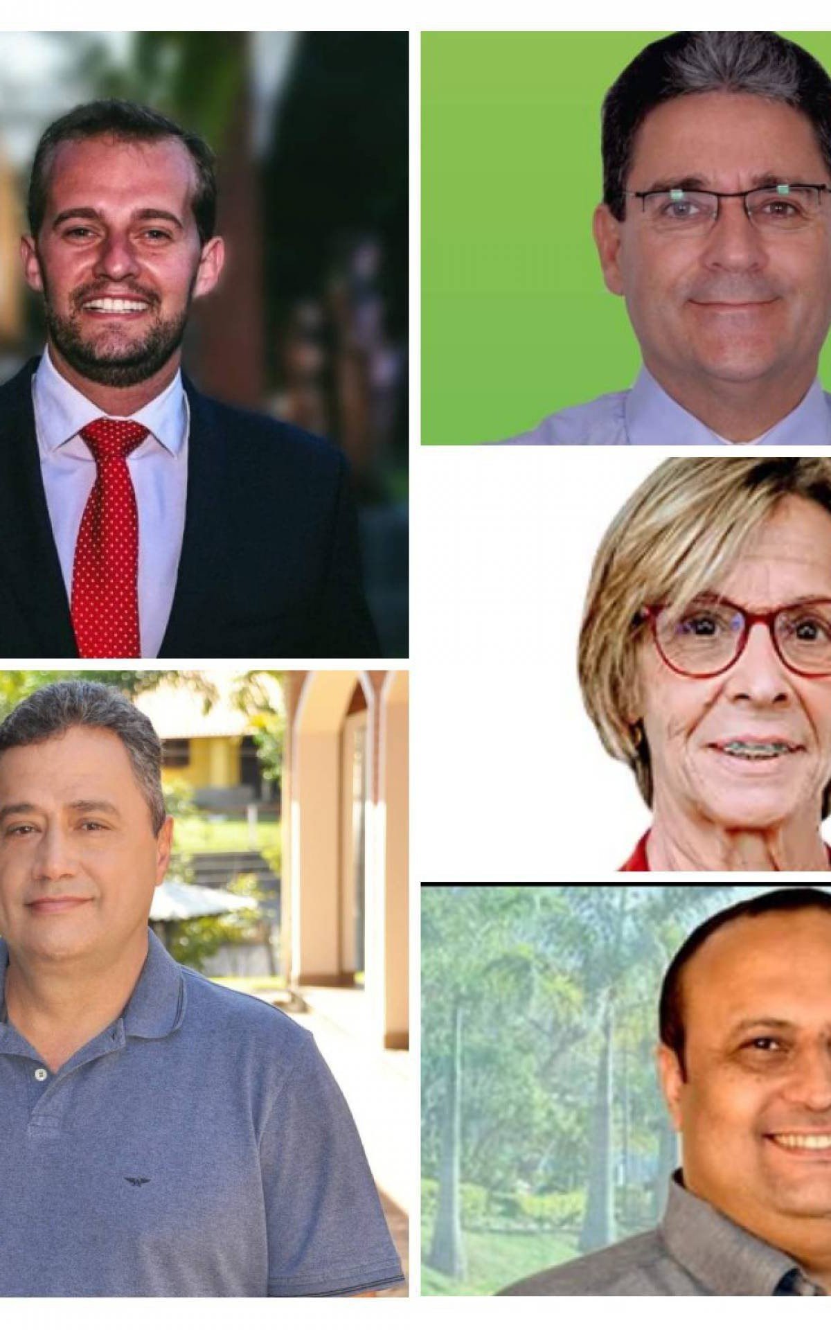 À esquerda do quadro: Juninho Bernardes no alto e Marcelo abaixo. À direita: Pedro Paulo no alto, Batata no centro e Kenny Nobre abaixo - Reprodução