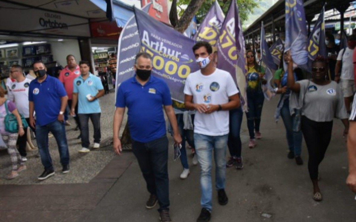 Candidato à Prefeitura do Rio pelo PSL, Luiz Lima, na Zona Oeste - Divulgação