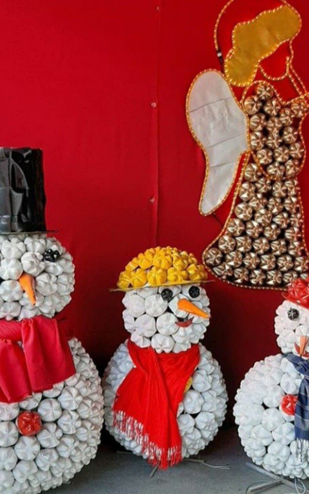 Decorações foram produzidas com ajuda dos expositores