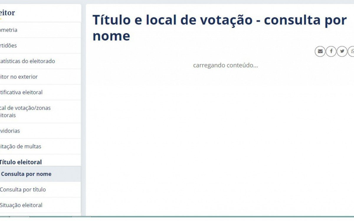 Site do TSE apresenta mau funcionamento no domingo de eleições