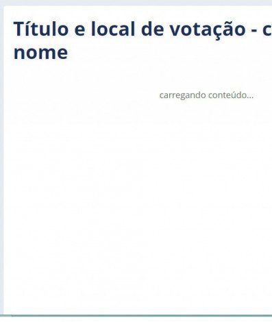 Site do TSE apresenta mau funcionamento no domingo de elei&ccedil;&otilde;es - Reprodu&ccedil;&atilde;o