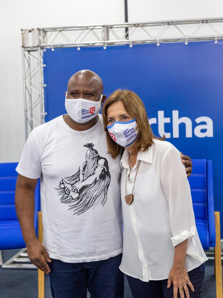 Anderson Quack, vice, e Martha Rocha, candidata à prefeita do Rio
