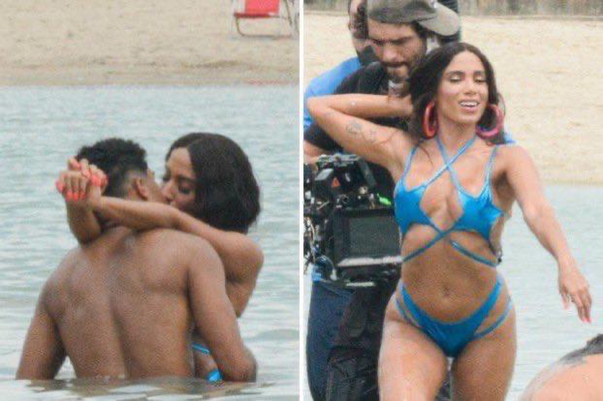 Anitta grava clipe no Piscinão de Ramos  - reprodução internet 