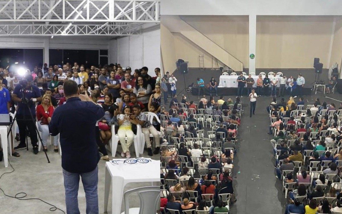 Candidatos do segundo turno de Meriti, Léo Vieira e Doutor João.  - Montagem/Reprodução