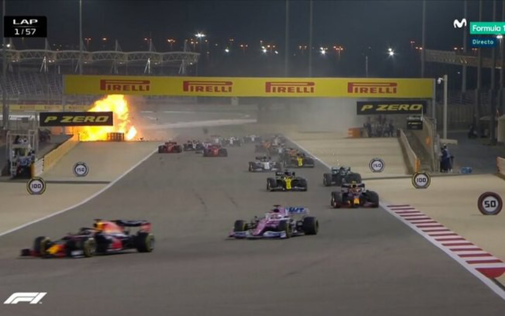 GP do Bahrein é interrompido após grave acidente com carro de Grosjean; assista
