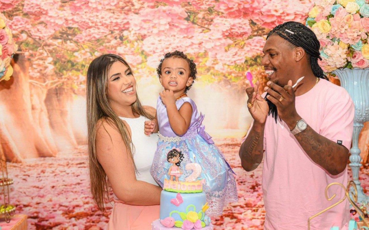 Mc Kekel e Sabrina Lacerda comemoram anivers&aacute;rio da filha Helo&iacute;sa, em S&atilde;o Paulo - Agência E / Erica Men