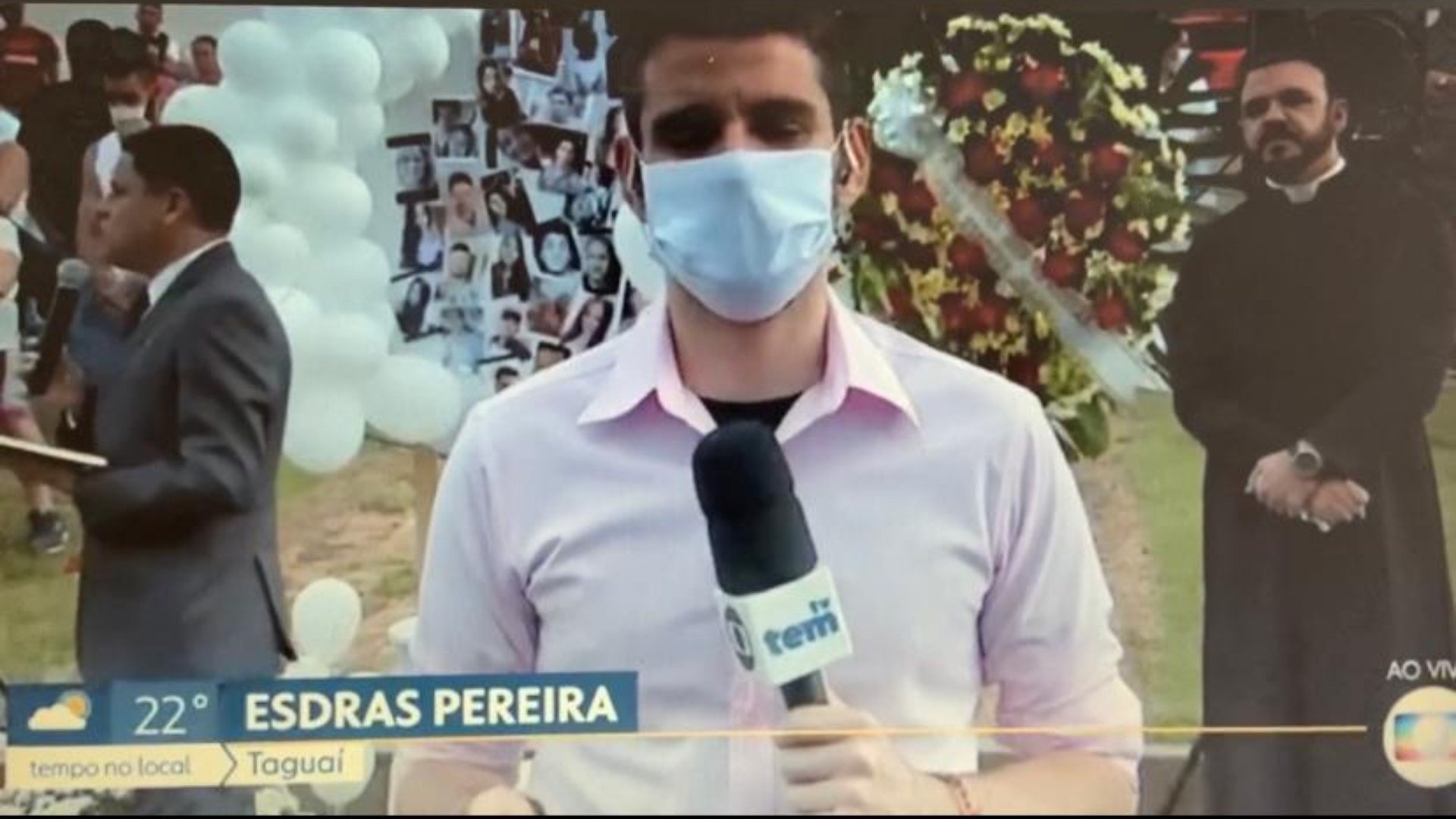Vídeo! Repórter da Globo se emociona ao vivo ao falar de tragédia em Taguaí  Jornal MEIA HORA - Celebridades e TV