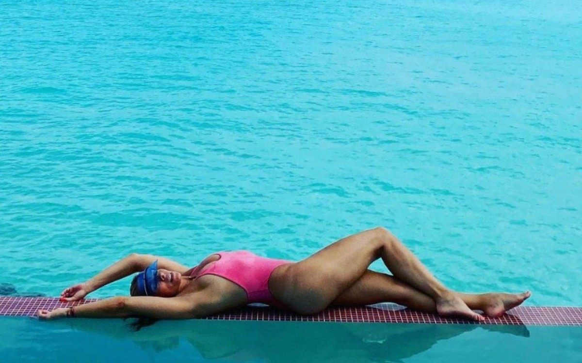 Adriane Galisteu nas Ilhas Maldivas