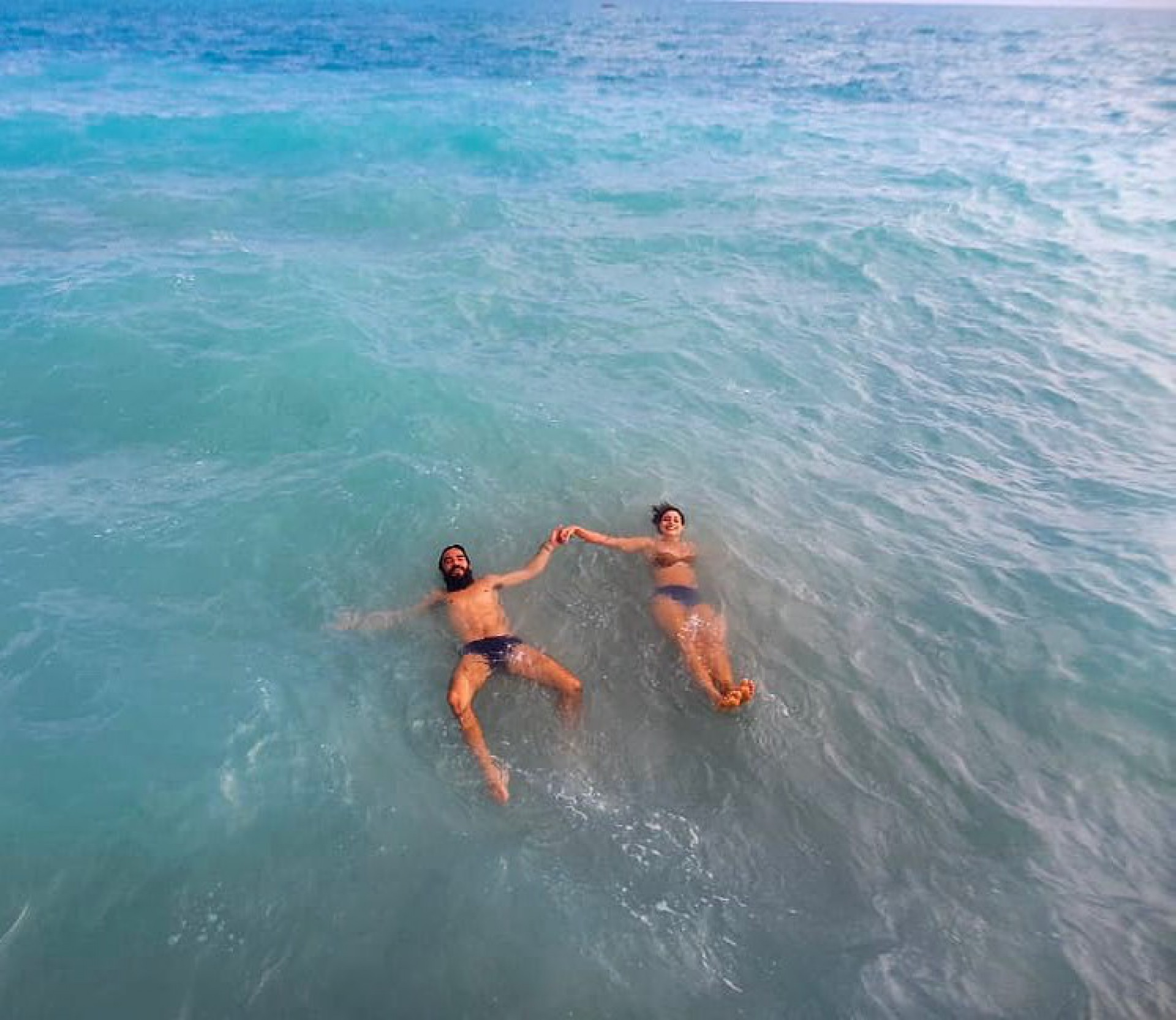Caio Blat e Luisa Arraes curtem praia no Nordeste - Reprodução / Instagram