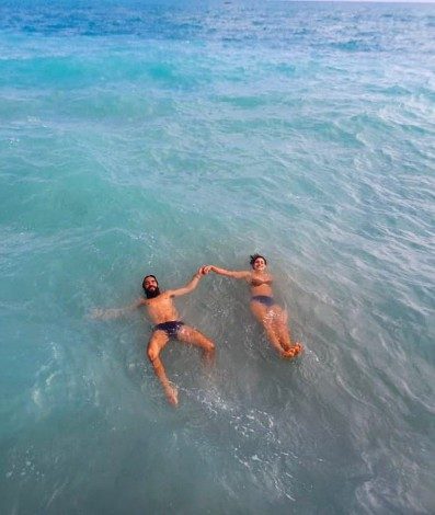 Caio Blat e Luisa Arraes curtem praia no Nordeste - Reprodução / Instagram