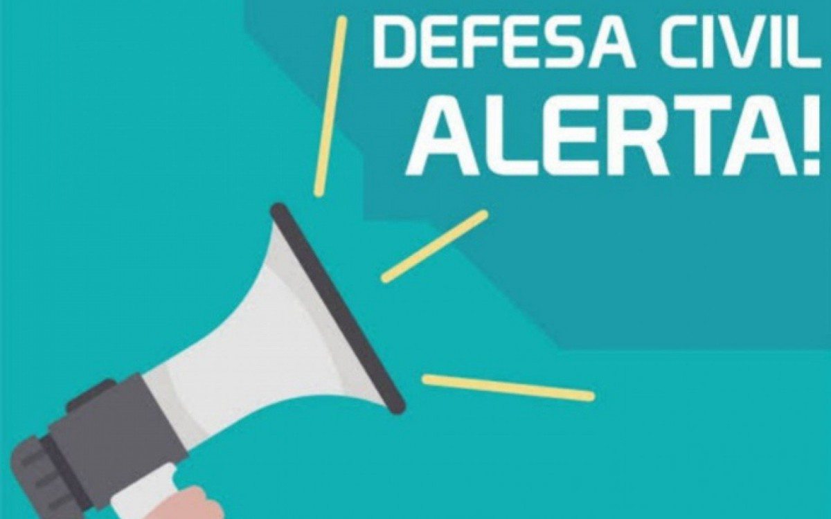 Aviso meteorológico foi emitido pela Defesa Civil Estadual neste domingo, 06.  - Foto: reprodução internet