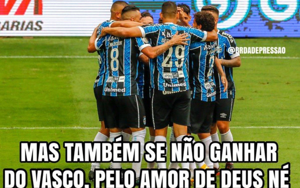 Vasco é goleado pelo Grêmio e sofre com memes