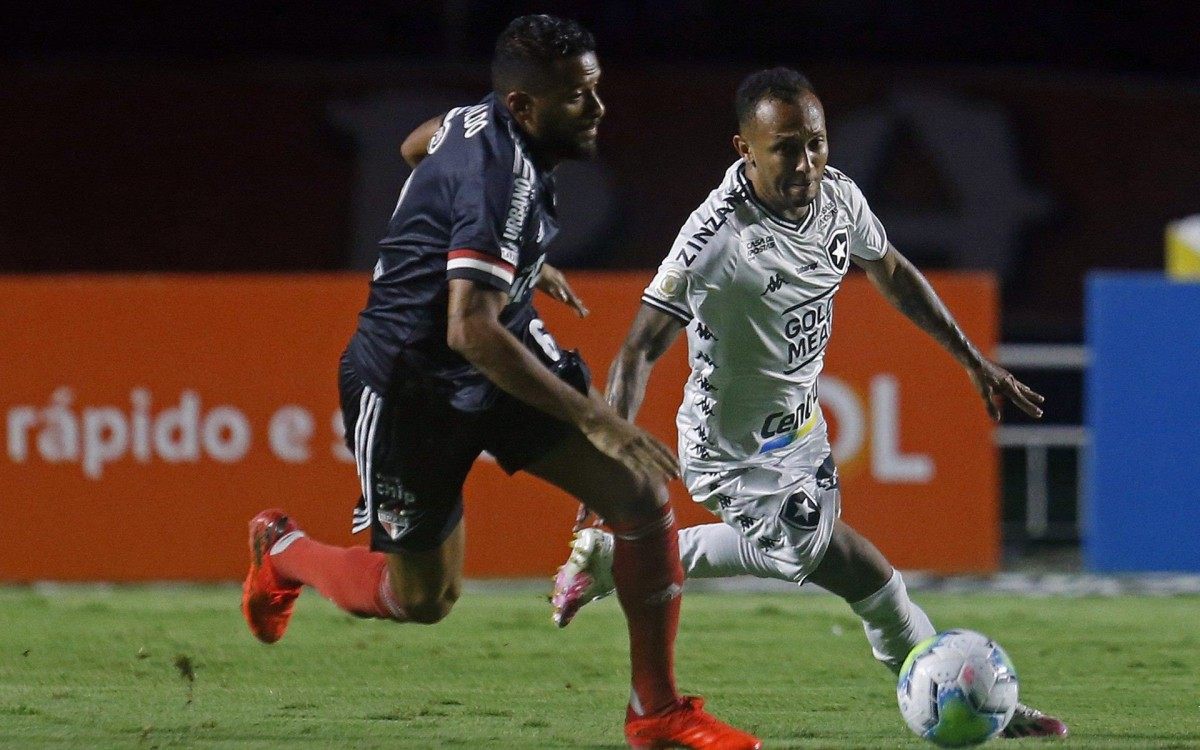 Lucas Campos.Sao Paulo x Botafogo pelo Campeonato Brasileiro no Morumbi. 09 de dezembro de 2020, Sao Paulo, SP, Brasil. Foto: Vitor Silva/Botafogo. .Imagem protegida pela Lei do Direito Autoral Nº 9.610, DE 19 DE FEVEREIRO DE 1998.
