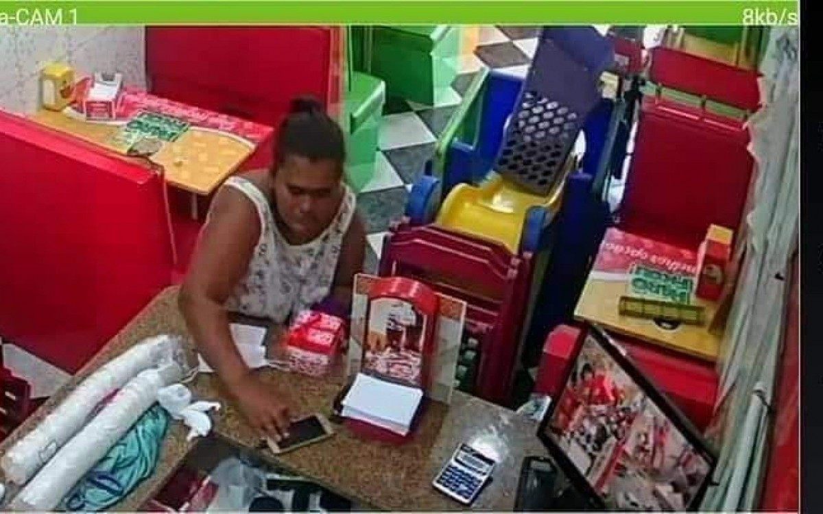 Câmera de segurança da Lanchonete flagrou o momento do crime - Reprodução