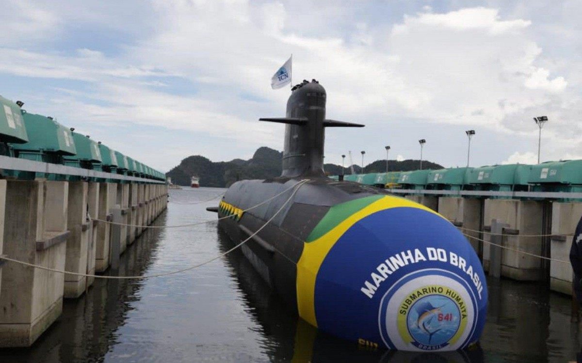 O Humaitá: marco tecnológico brasileiro foi lançado ao mar da base naval de Itaguaí - Divulgação - Marinha do Brasil