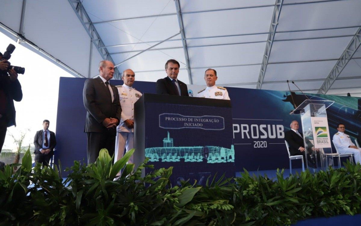 Presidente Bolsonaro participou da cerim&ocirc;nia em Itagua&iacute; - Divulga&ccedil;&atilde;o - Marinha do Brasil