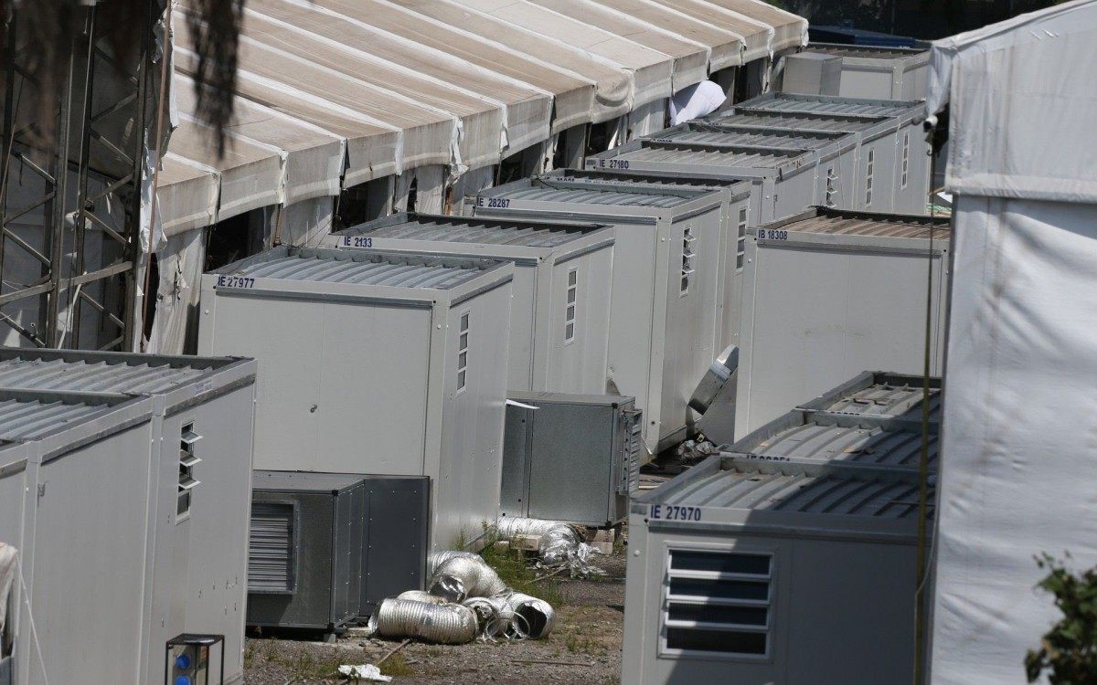 Hospital de Campanha do Complexo do Maracanã fora de funcionamento em plena alta na onda de pessoas infectadas pelo Covid-19 no Rio de Janeiro.