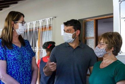 Prefeito Bernardo Rossi e vice Baninho visitam novo CAPS em Itaipava