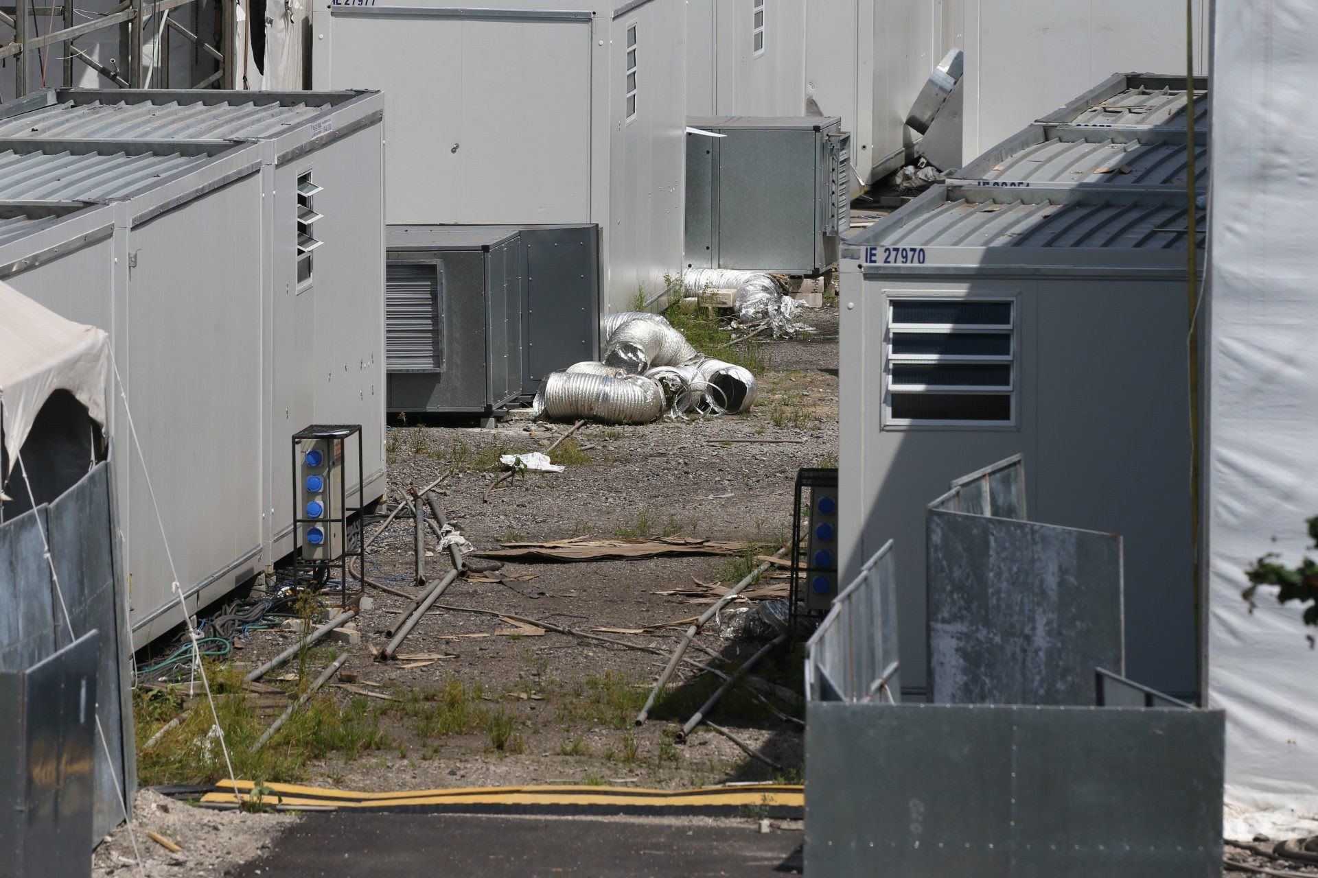 Hospital de Campanha do Complexo do Maracan&atilde; fora de funcionamento em plena alta na onda de pessoas infectadas pelo Covid-19 no Rio de Janeiro. - Daniel Castelo Branco