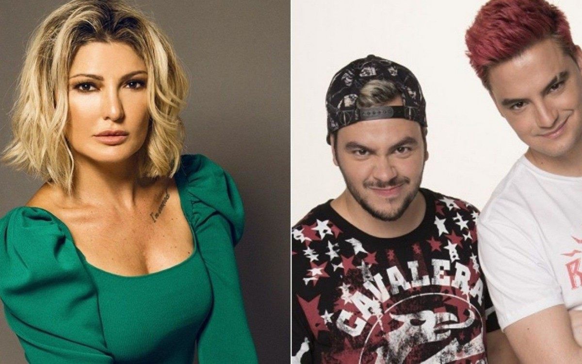 Antônia Fontenelle e Felipe e Luccas Neto