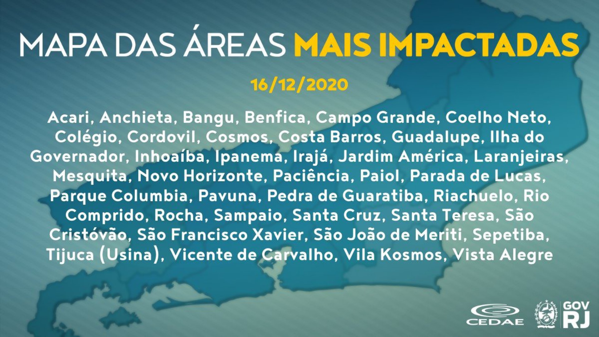 Falta de abastecimento da Cedae pode atingir mais de 30 bairros do Rio e Baixada Fluminense nesta quarta