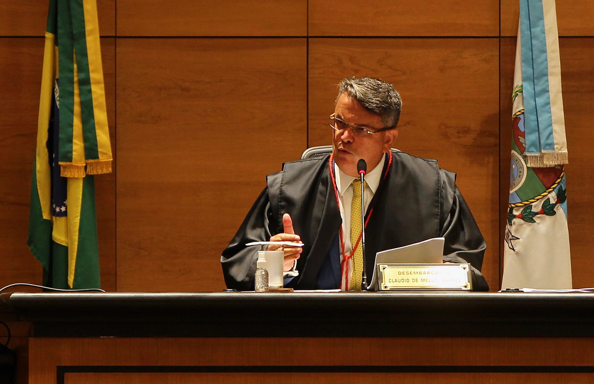 TJ ouve testemunhas no caso do governador afastado, Wilson Witzel, presidida pelo desembargador Claudio de Mello Tavares. Na foto,o Desembargador Claudio Mello. - Estefan Radovicz / Agencia O Dia