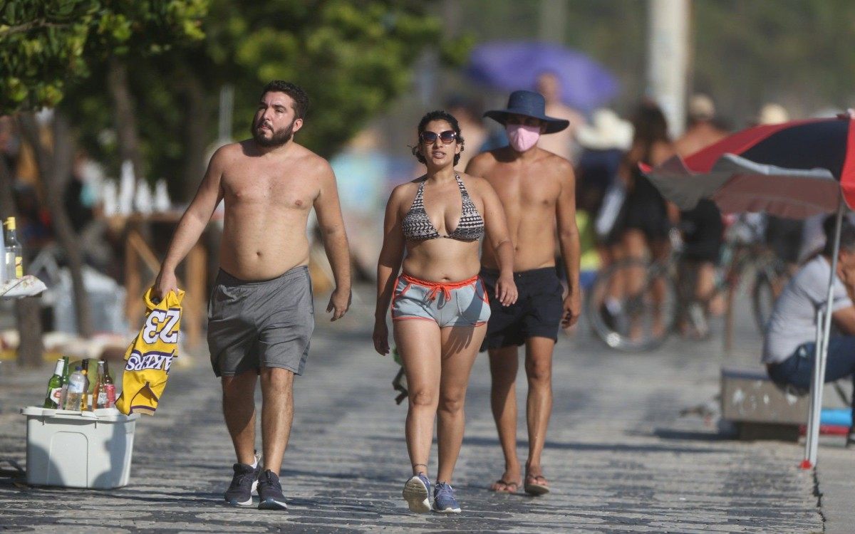 Ver&atilde;o do Covid 2020. Movimenta&ccedil;&atilde;o na orla da zona sul carioca.