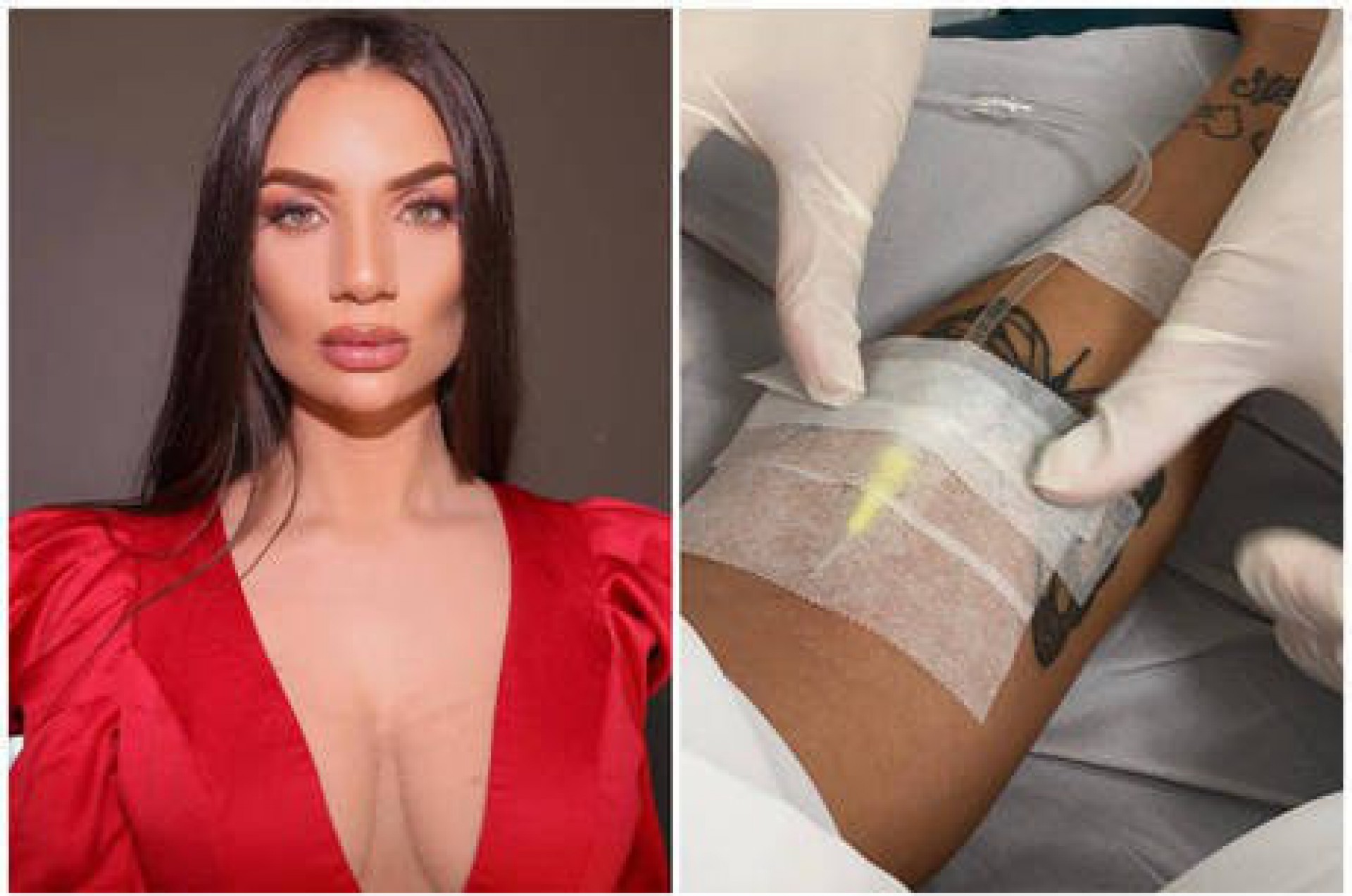 Stéfani Bays é medicada nos bastidores da Record  - Reprodução internet 