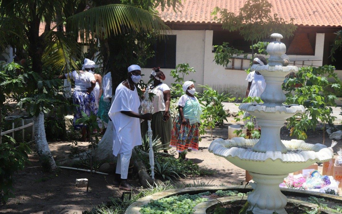 Ogan Celso Carvalho na primeira cerim&ocirc;nia de Natal dos terreiros de Candombl&eacute; no Rio de Janeiro - Foto: Divulgação