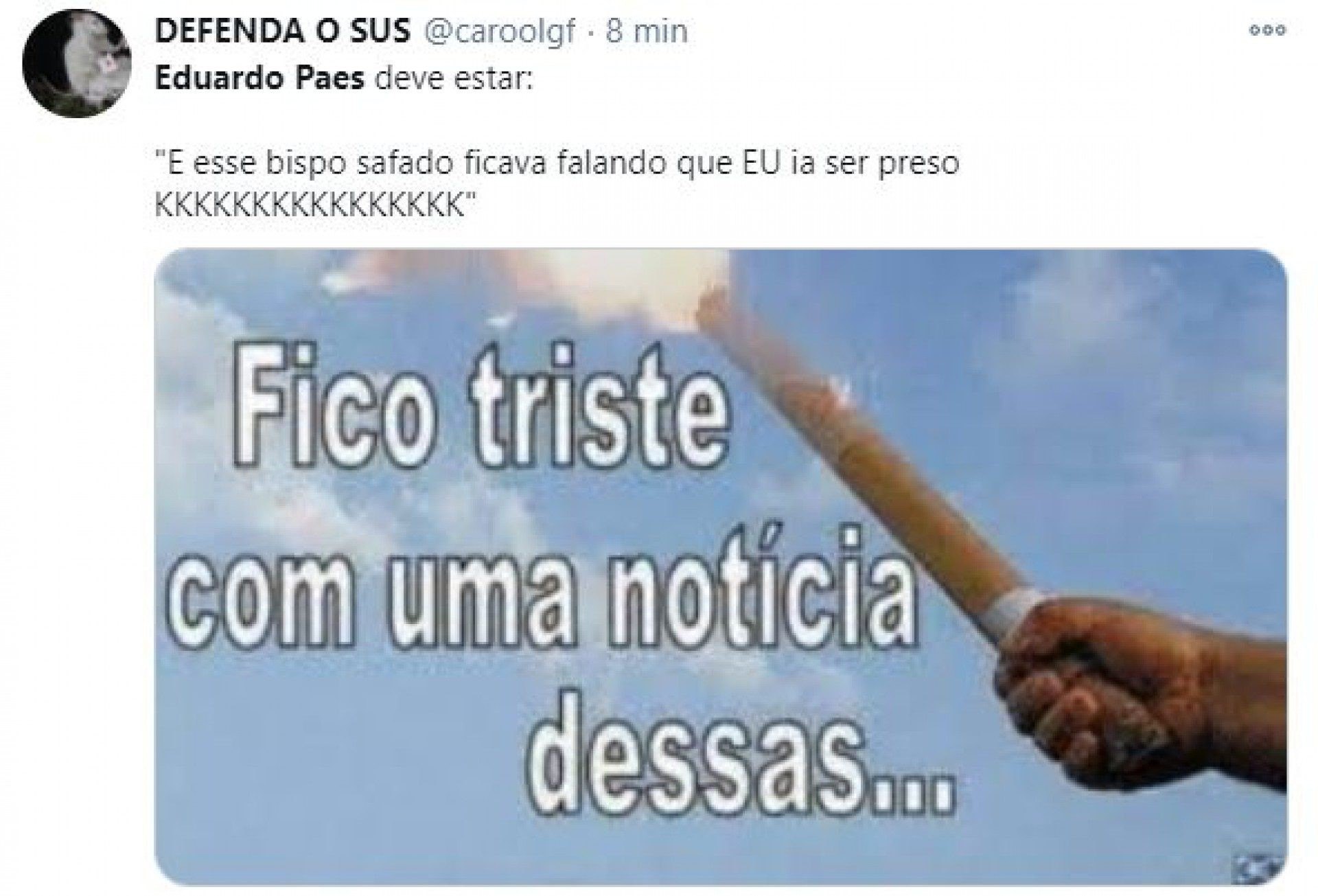Internautas comentaram prisão de Crivella e relembram profecia a Paes - Reprodução Twitter
